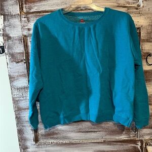 Hanes Teal Women's Crew Neck Sweater